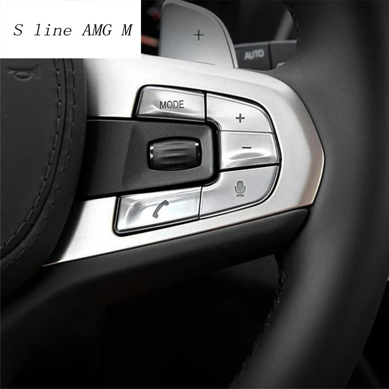 Car Styling Steering Wheel Button Covers decoration Trim Stickers for BMW X3 F25 Interior Auto Accessories For M Sports version