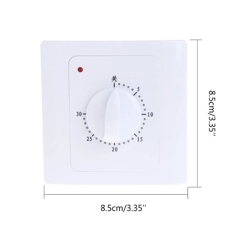 AC 220V 10A 30Min Mechanical Countdown Timer Switch Electric Digital Time Plug Control Button Knob Switch