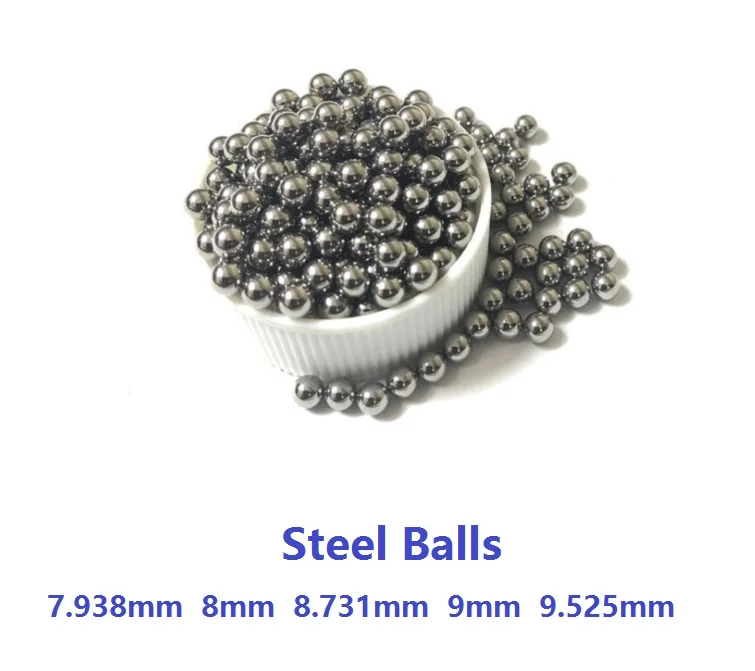 

100pcs/lot 7.938mm (5/16") 8mm 8.731mm (11/32") 9mm 9.525mm (3/8") steel balls bearing ball precision G10