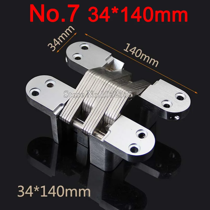 

Free Shipping 50PCS Heavy Duty Hidden Cross Hinges Invisible Concealed Folding Door Hinges with Screws Loading 60KG/PCS