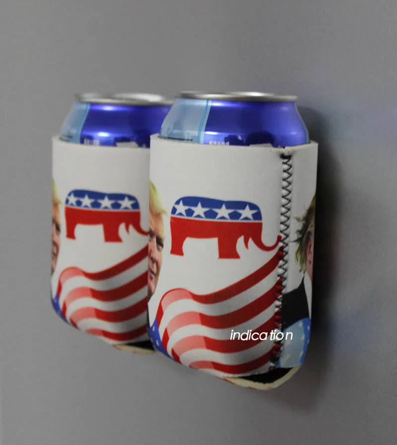 500pcs Folded Stubby Holder With Magnet Beer Can Cooler Bags Picnic Cool Bag For Wedding Gifts Birthday Part Comp Bar or School