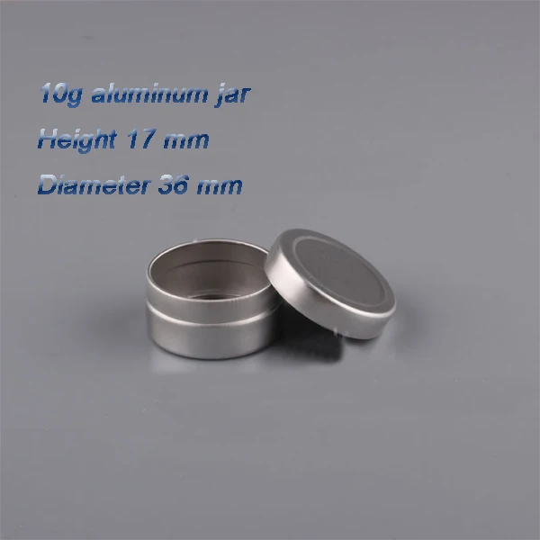 

500pcs/lot Capacity 10g aluminium cream jar,Aluminum Jar can use for packing, 10G mini aluminum cosmetic jar wholesale