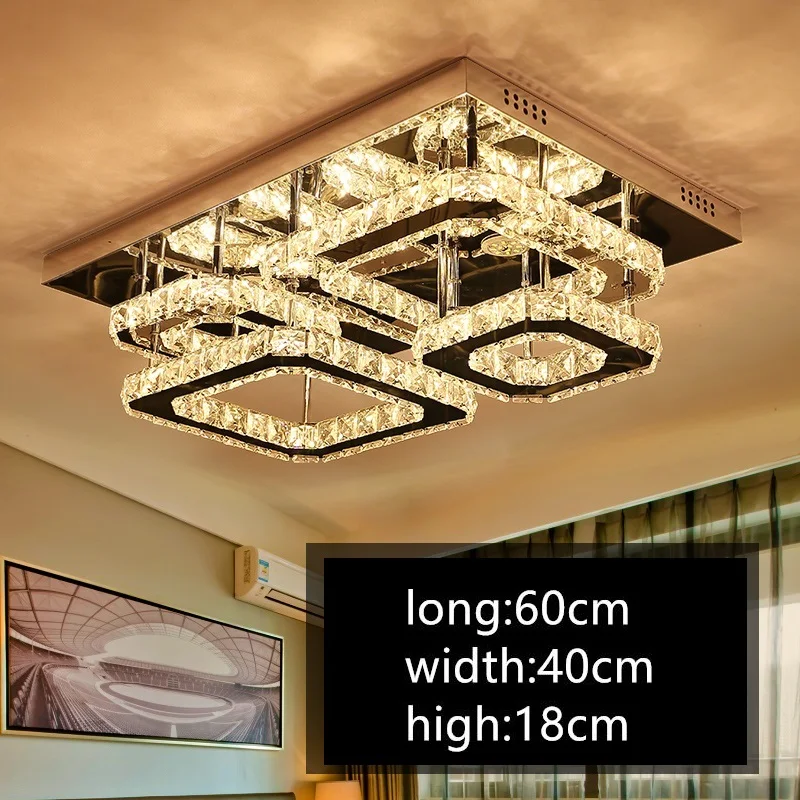 

IWHD Modern LED ceiling Lamp Tricolor dimming Plafonnier K9 Crystal Ceiling Lighting Fixtures Bedroom Luminarias Para Teto