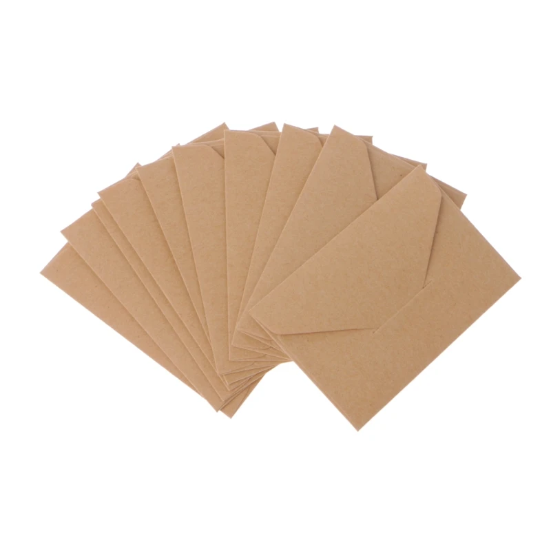 Envelopes de papel artesanais vintage, envelope estilo europeu para presente de Scrapbooking, branco, preto, marrom, 50 peças por lote