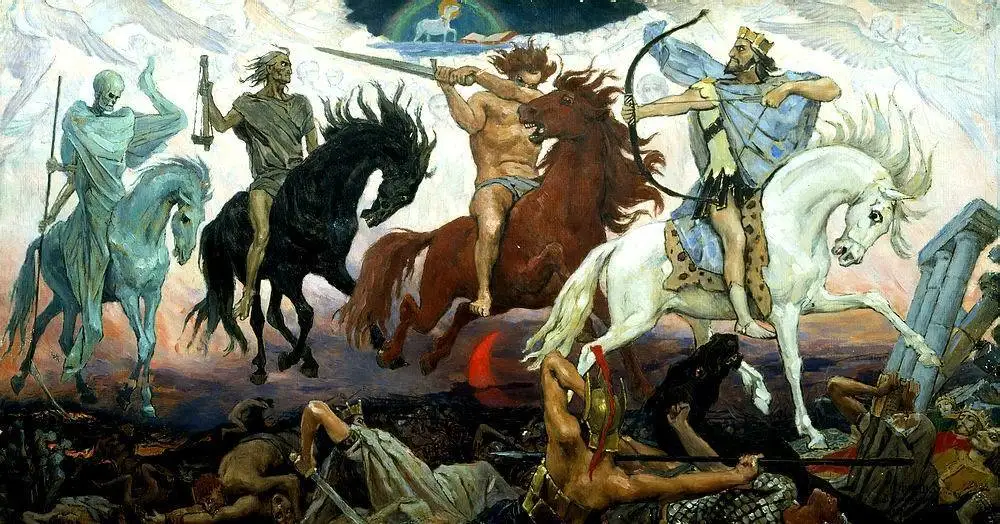 Custom Oil Painting Figure Wall Art for Living Room Hotel Decor Viktor Vasnetsov Warriors of the Apocalypse Horsemen Handpainted