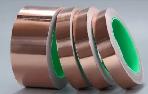 5 Rolls Width 25mm x 20m,Copper foil tape with conductive adhesive Double-guided copper tape,Shielding tape,Heat-resistant