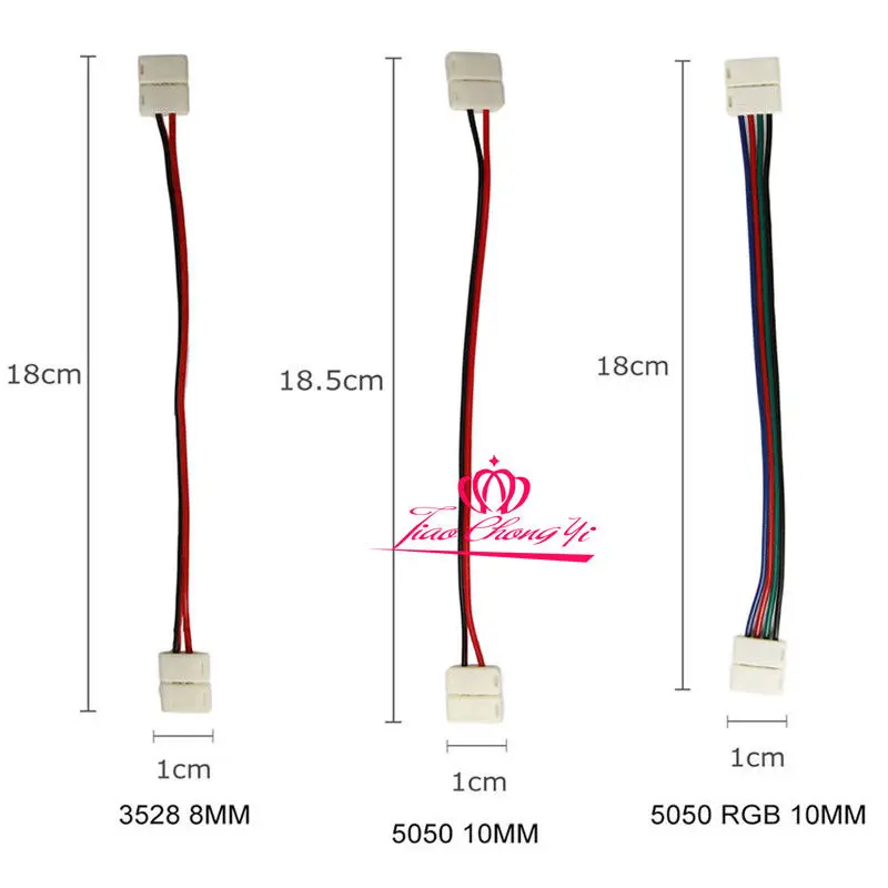 

New 3528 8mm 5050 10mm 5630 RGB Single Color LED Strip Lights PCB Connector Adapter