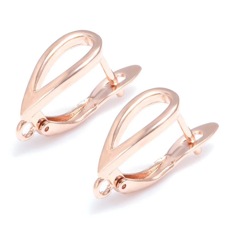 Classic Hoop Earrings Accessories for Jewelry Making Sliver Gold Zircon Copper Earring Hooks Jewellery Making Supplies