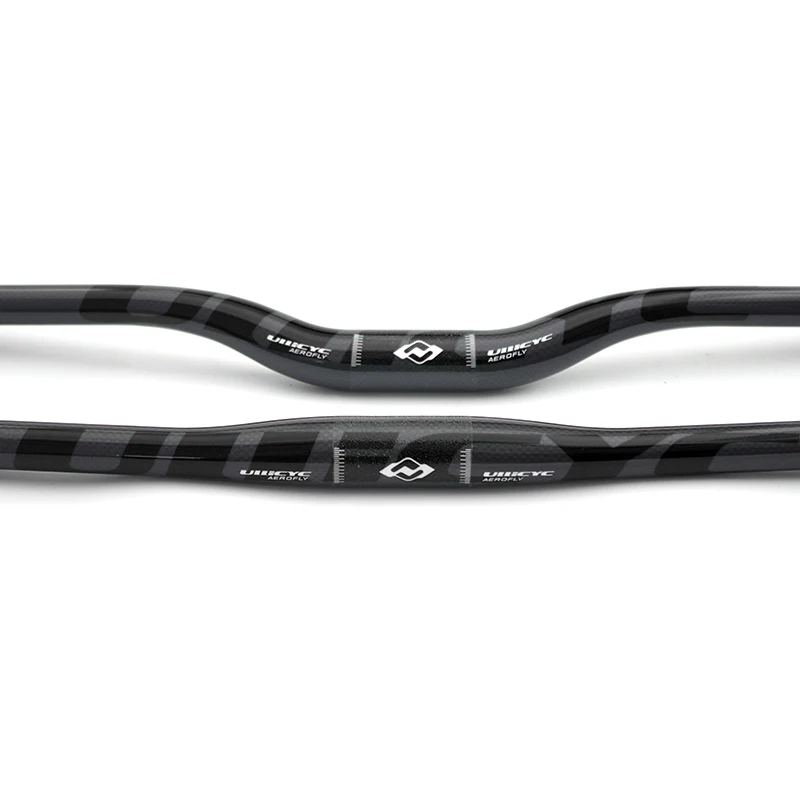 Kierownica rowerowa Ullicyc Full Carbon MTB 3K Gloss Black 580-740mm Flat/Rise, lekka, ulepszona do rowerów górskich i hulajnóg elektrycznych — zdjęcie 4
