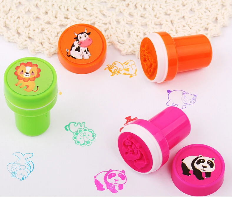 60PCS Self-ink Stamps Kids toy  Party Favors Event Supplies for Birthday Gift Boy Girl Goody Bag Pinata Fillers Fun Stationery