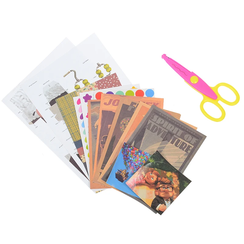 DIY My Adventure Book Vintage Photo Album Accessories Pixar Up Film Post Cards Stickers for Children Photo Album