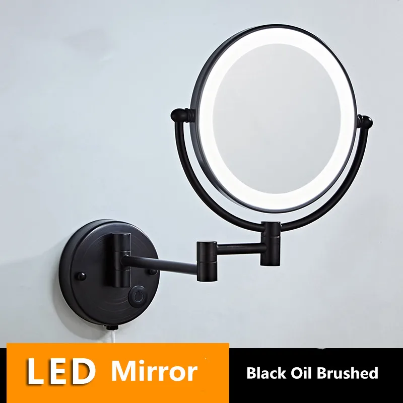 Dressing Mirror 8 inch two side 3X /1X Wall Mounted Magnifying Mirror LED Mirror Folding Makeup Mirror Cosmetic Mirror Lady Gift