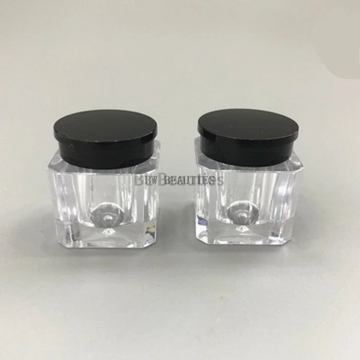 

1000Pcs/lot Cute Clear Square Powder Sample Jar 5g Mini Powder Make up Case Small Plastic Cream Portable Container