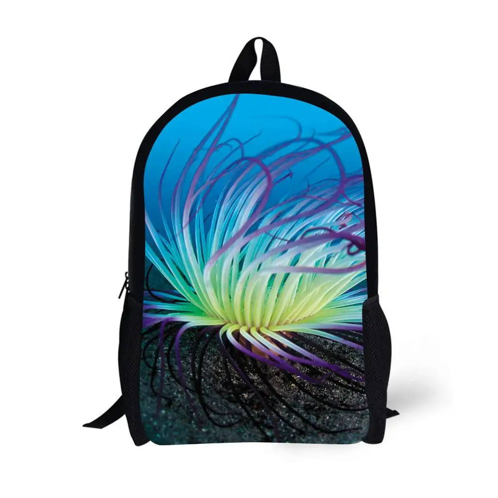 Ocean Coral Printing Backpack Children School Bags For Teenager Boys Girls 17 Inch Backpacks Laptop Backpack Mochila Bag