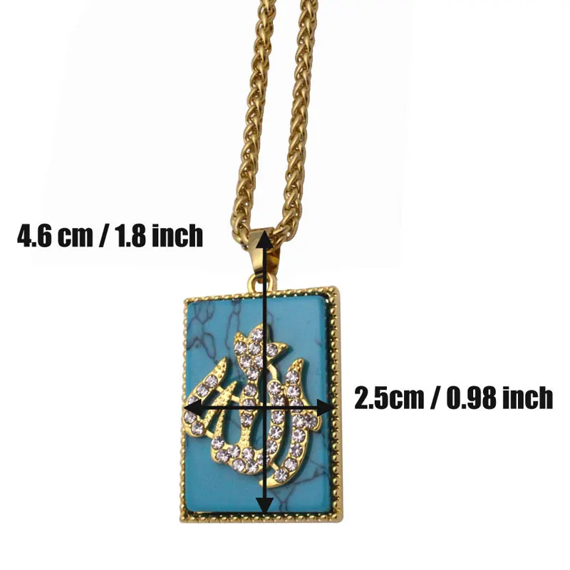 muslim Allah   pendant & necklace , charm crystal Islam Gift & Jewelry   Arab God  pendant