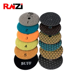 Raizi 80/100 mm 5 step Dry polishing pads disc for granite marble engineered stone