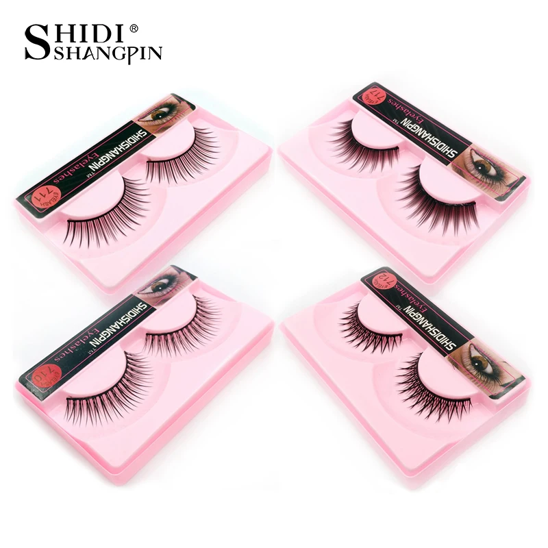 Random to Ship Mix Eyelashes 1 Pair Thick Handmade Stripper Short Eye Lashes Natural Cross Eyelash Easy to Shaping Beauty Tool