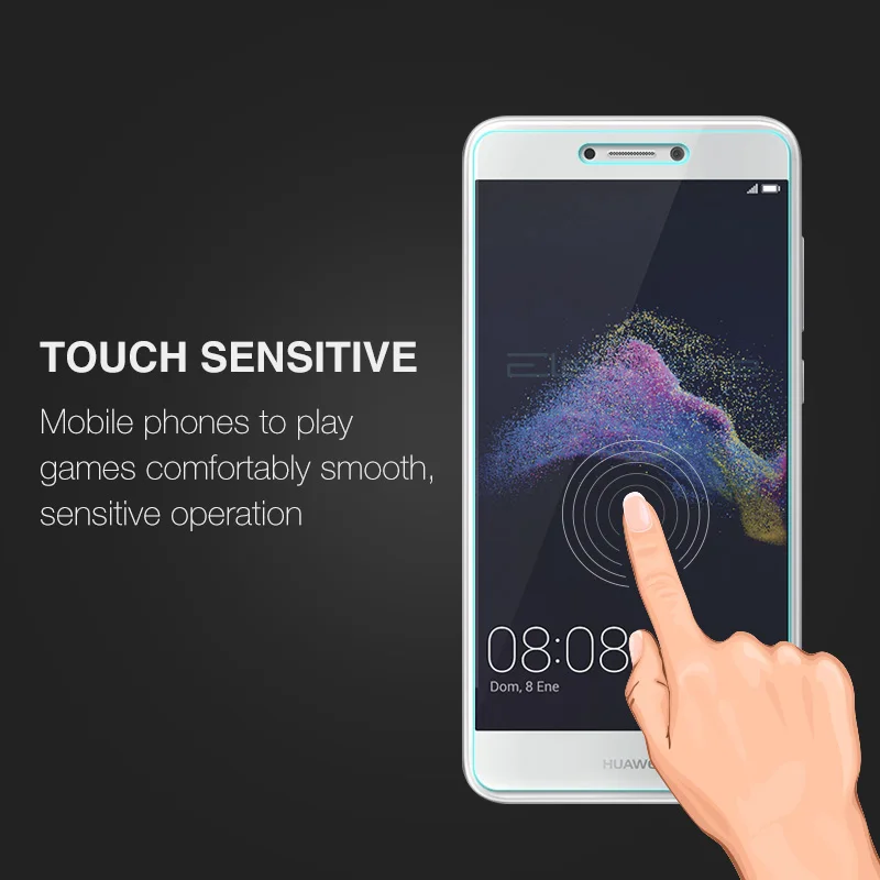 HD Transparente Vidro Temperado Protetor De Tela, Película Protetora Para Huawei P8 Lite 2017