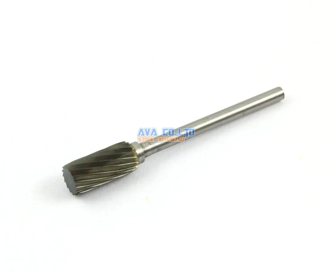 5 Pieces 6mm Tungsten Carbide Burr Rotary Cutter File 3mm Shank Single Cut (NO.6)