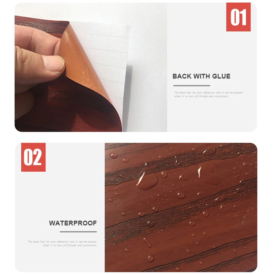 PVC Baseboard Wallpaper Wood Grain Self-Adhesive Window Sill Door Frame Waveguide Corner Floor Tile Sticker Waistline Decoration