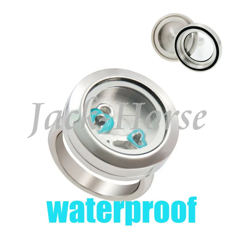 New arrival stainless steel waterproof screw locket ring! 20mm floating memory charm locket ring  jewelry