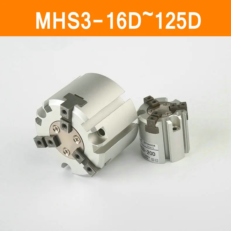 

MHS3 16D 20D 25D 32D 40D 50D 63D 80D 100D 125D Parallel Style Air Gripper 3 Finger Double Action Rotating Cylinder Bore 16-125mm