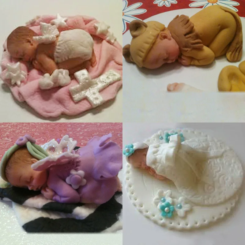 Aomily Baby Infant Silicone Cake Molds Cake Decorating Jelly Mold Fondant Chocolate Sugar Mould Handmade Soap Molds Baking Tools