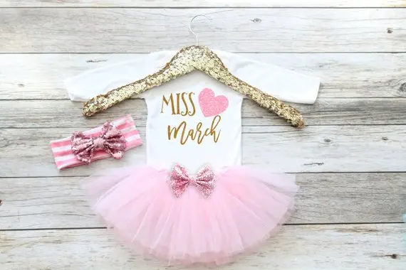 

personalized glitter Miss Month birthday bodysuit onepiece Tutu t shirt toodles Outfit set Birth Announcement gifts