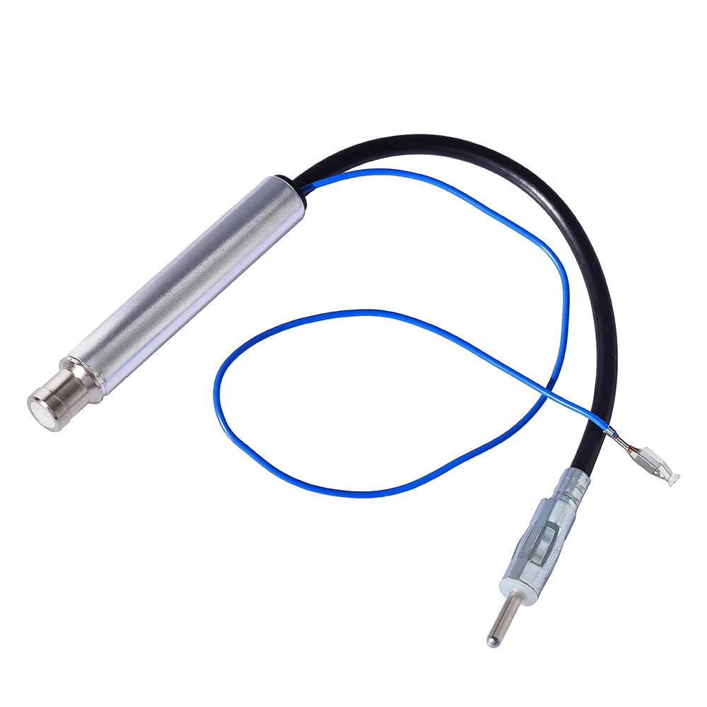 Superbat Inline Antenna ISO DIN 41585 Radio FM AM Stereo Signal Amplifier Booster Cable ( Male to Female)/ 12V Power Input