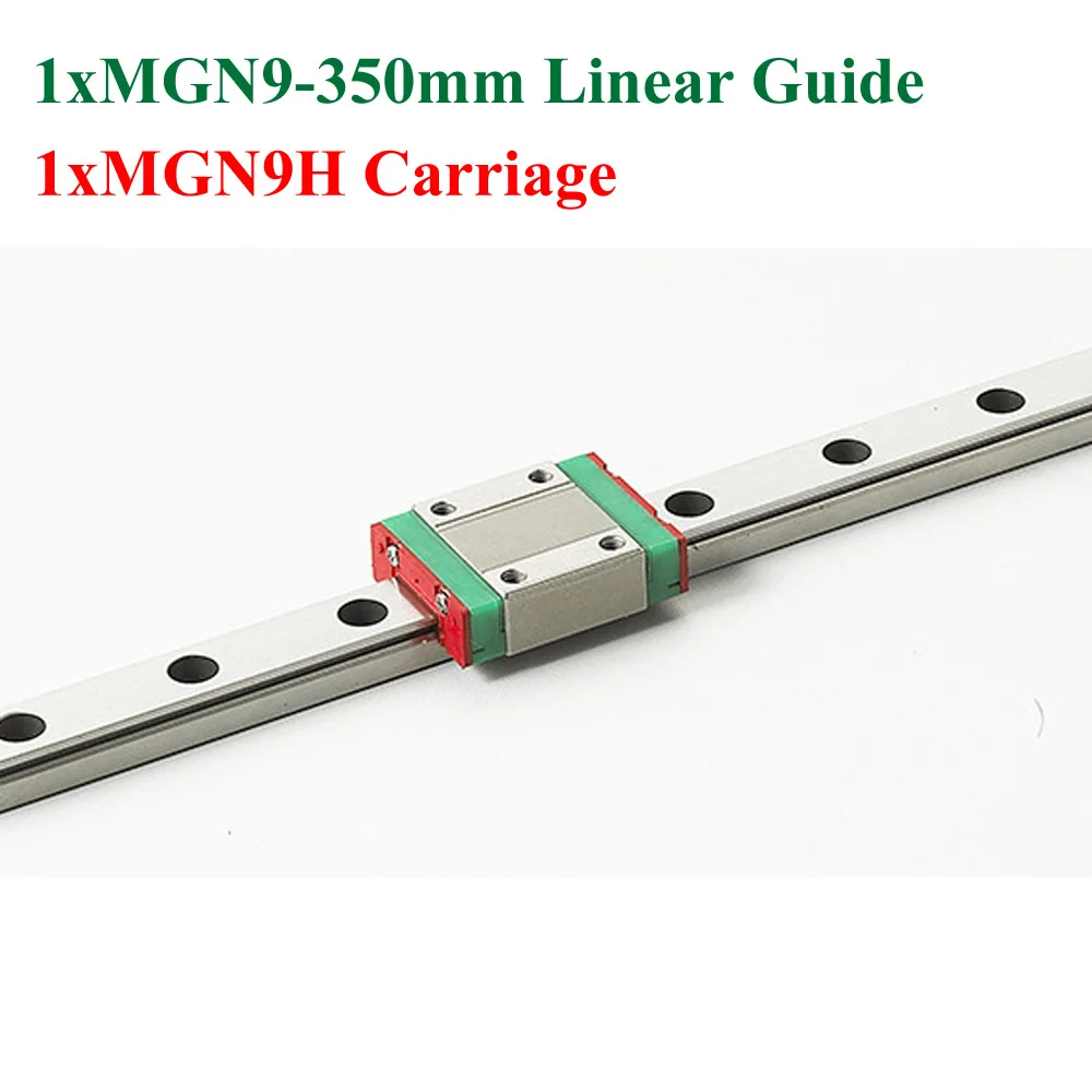 

MR9 MGN9 9mm Mini Linear Guide 350mm With MGN9H Linear Block Carriage CNC X Y Z Axis Kossel