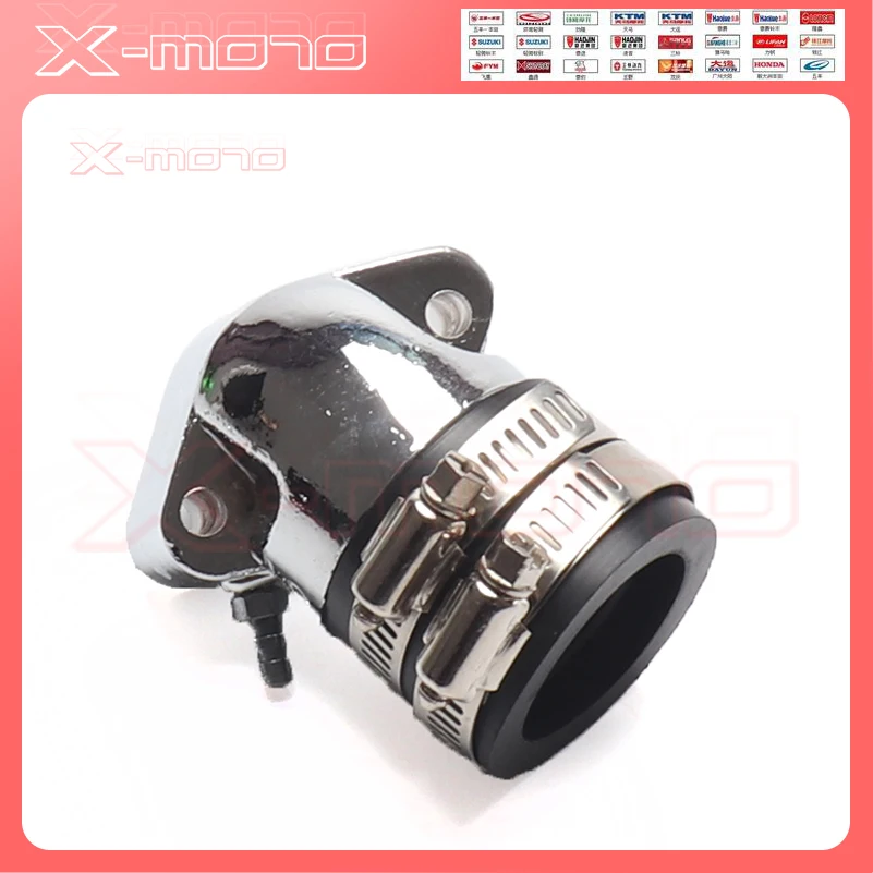 Performance chrome Alloy ATV intake manifold for Scooter GY6 125 GY6 150 152QMI 157QMJ CVK PWK 30 PE Carburetor