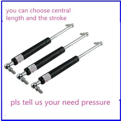 2pcs/lot Pressure 30N to 1000N force 160-800mm central distance,60-240mm stroke, pneumatic Gas Spring, Lift Prop Damper ball end