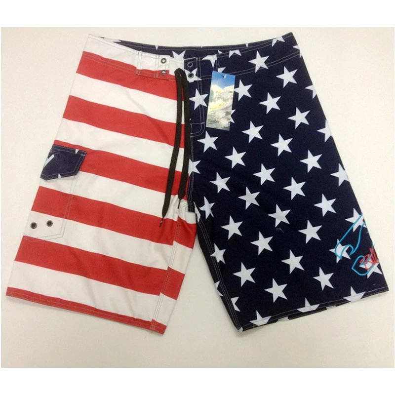 

Summer Casual fashion brand board tops classic adult Beach wear quick dry beach shorts bermudas masculina de marca american flag