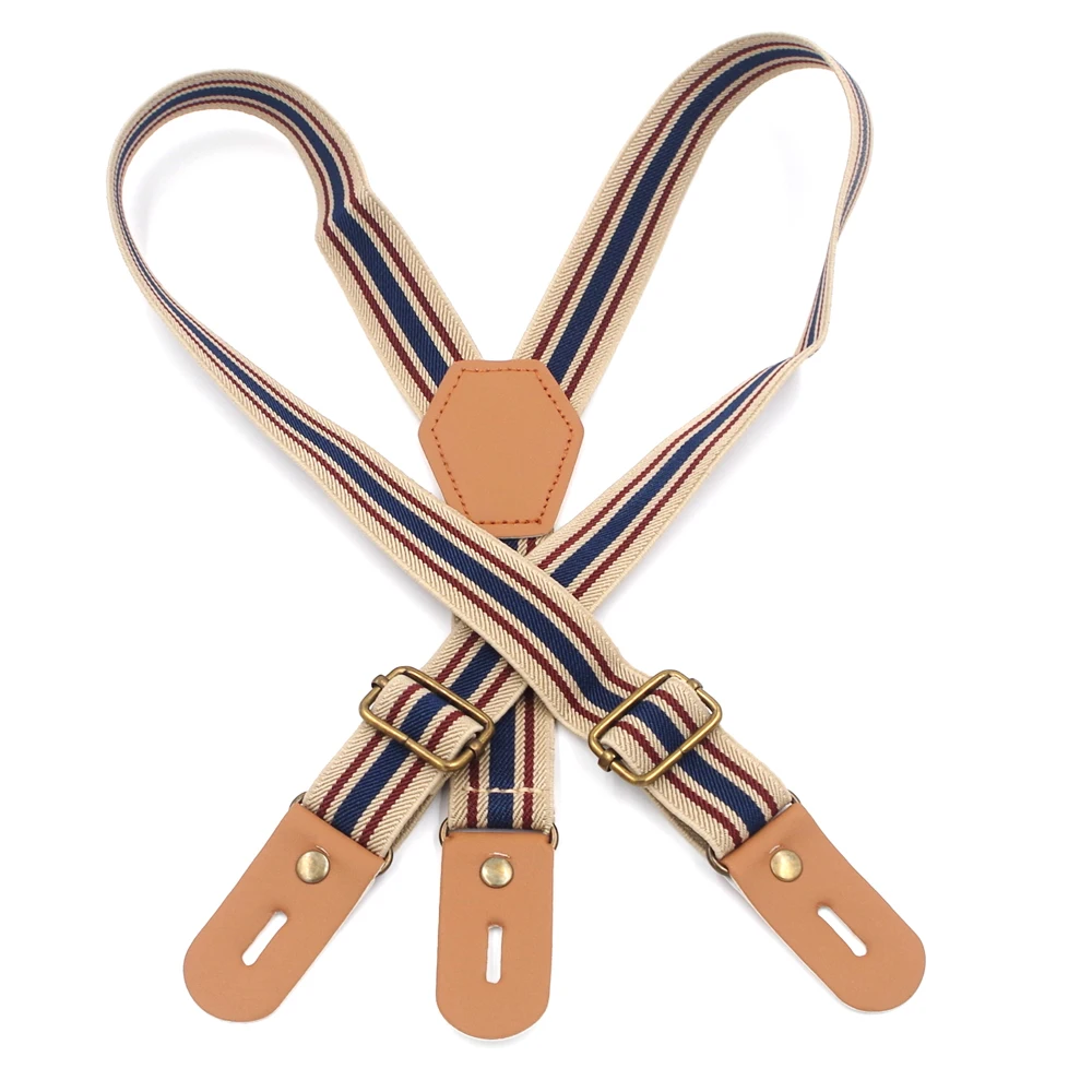 ใหม่ Kid'sButtons Suspenders เด็กวงเล็บปรับเด็กปุ่มสายคล้องคอ Tirantes Bretelles ความกว้าง: 2.5ซม.ความยาว: 65ซม.