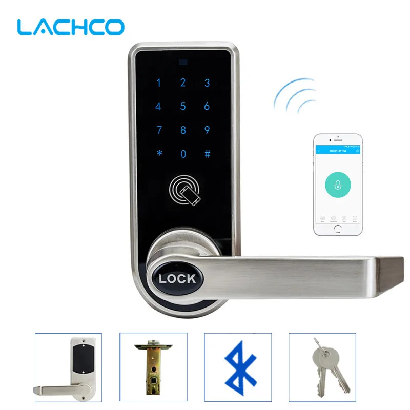 

LACHCO Bluetooth Smart Phone Electronic Door Lock APP Control, Code, Mechanical Keys For Home Hotel Smart Entry L16073AP