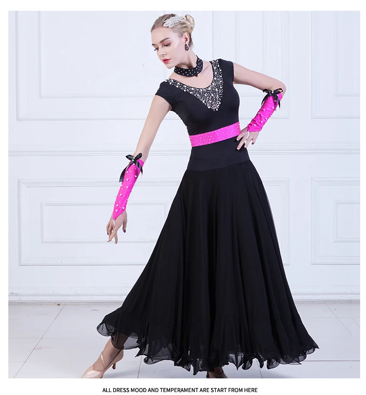 

Ballroom Dance Dresses Women Sexy Diamond Waltz Dancing Costume Female Tango dancing Competition Suit D-0122