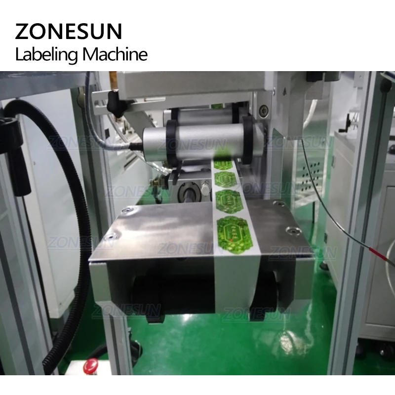 ZONESUN XL-T853 자동 플랫 표면 캔 식품 라인 라벨링 기계 라벨 어플리케이터 스퀘어 병 스티커 라벨러