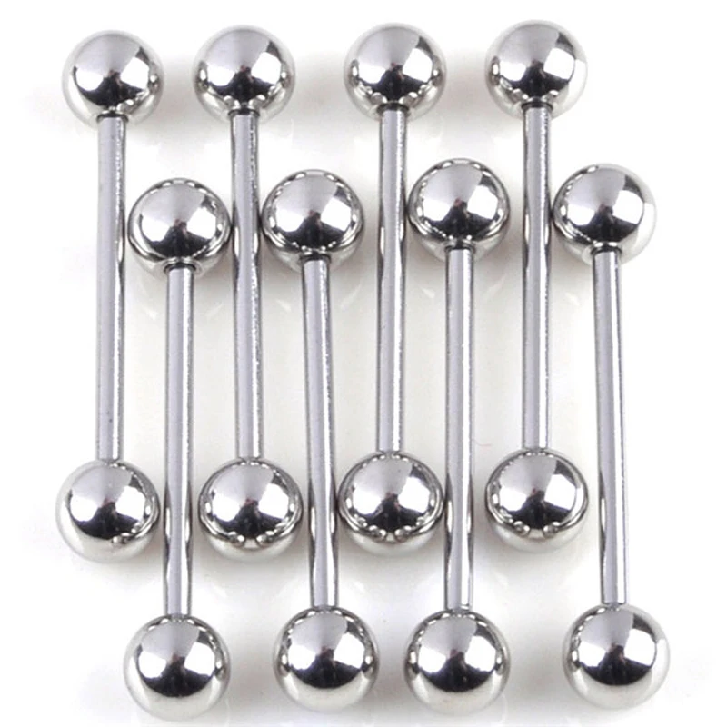 20pcs Wholesale Body Jewelry Lots Stainless Steel Tongue Lip Eyebrow Rings Nose Barbell Belly Button Stud Piercing пирсинг