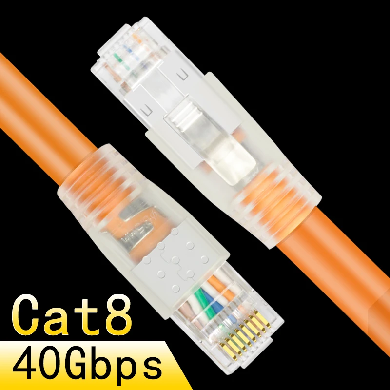 CNCOB rj45 8p8c 40Gbps Ethernet cable cat8 home router high-speed network jumper Internet connection cable