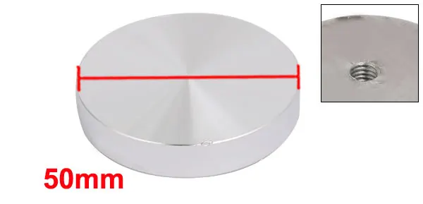 UXCELL 1PC 40/50/60/75mm M8 M10 Aluminum Disc Hardware for Glass Table Tea Tables Silver Tone