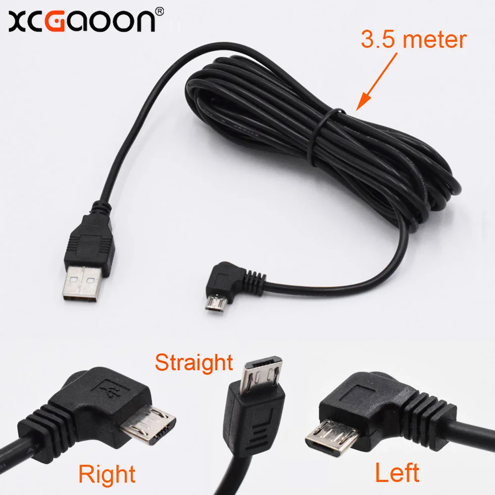 

XCGaoon Car Charging micro USB Cable for Car DVR Camera Video Recorder / GPS / PAD / Mobile, Cable lengh 3.5m ( 11.48ft )