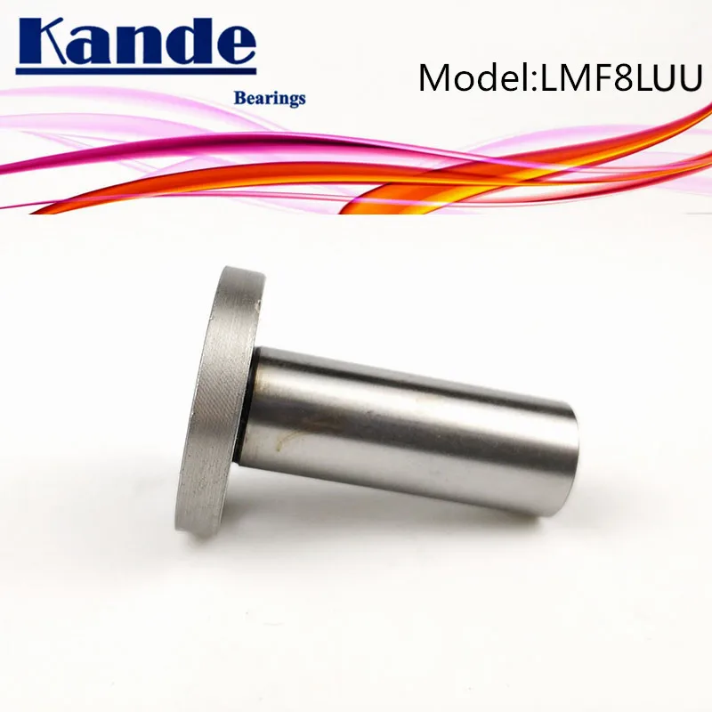 Kande Bearings LMF8L UU  2pcs LMF8LUU Round Flange linear Bearing Extended dr: 8mm LMF8L