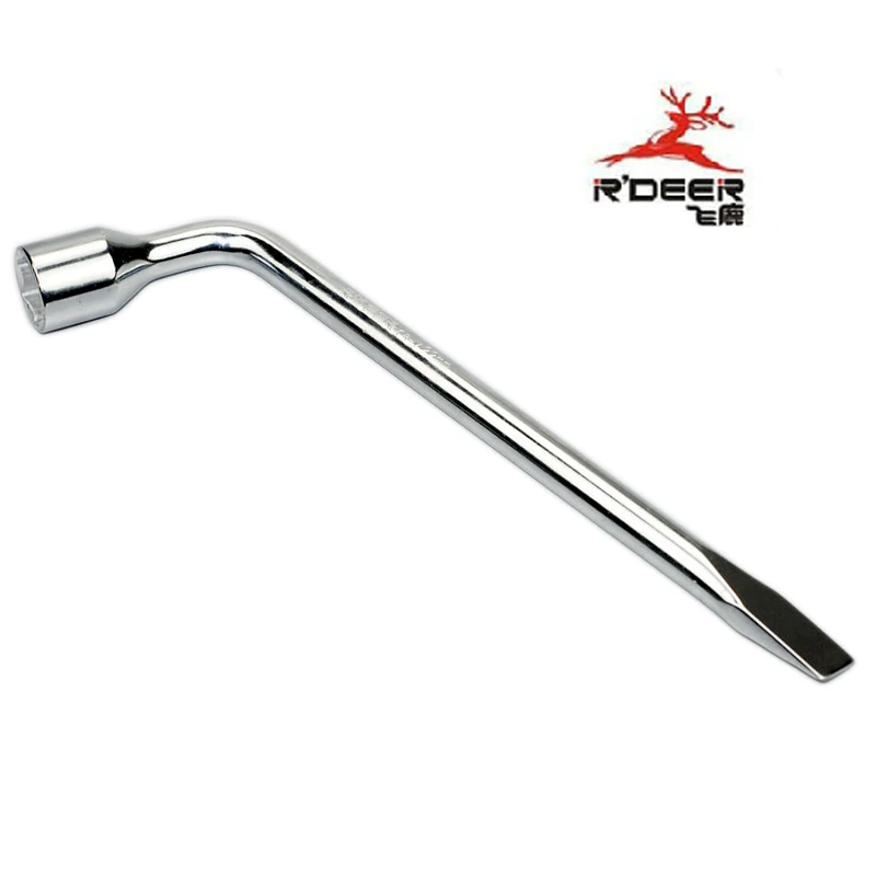 

R'DEEER TOOL CRV steel whole heat treated L-shaped socket wrench with chisel 17mm 19mm 21mm 22mm 23mm