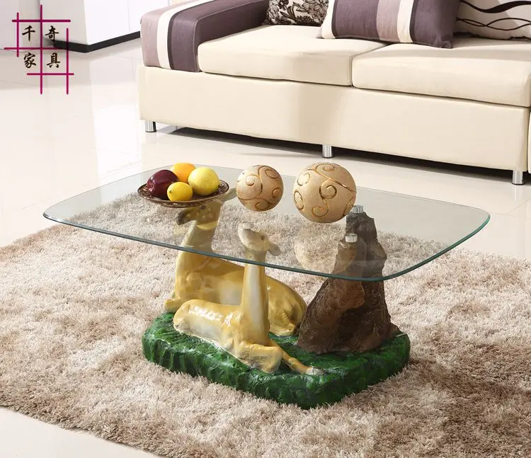 Personality is contracted and contemporary tea table. Toughened glass circular pattern assembly. The sitting room tea table