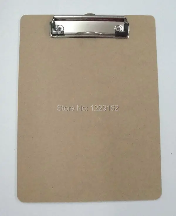 Office supplies A4 MDF writing clip board Portable Wooden file clip board menu clipboard with hook Stationery