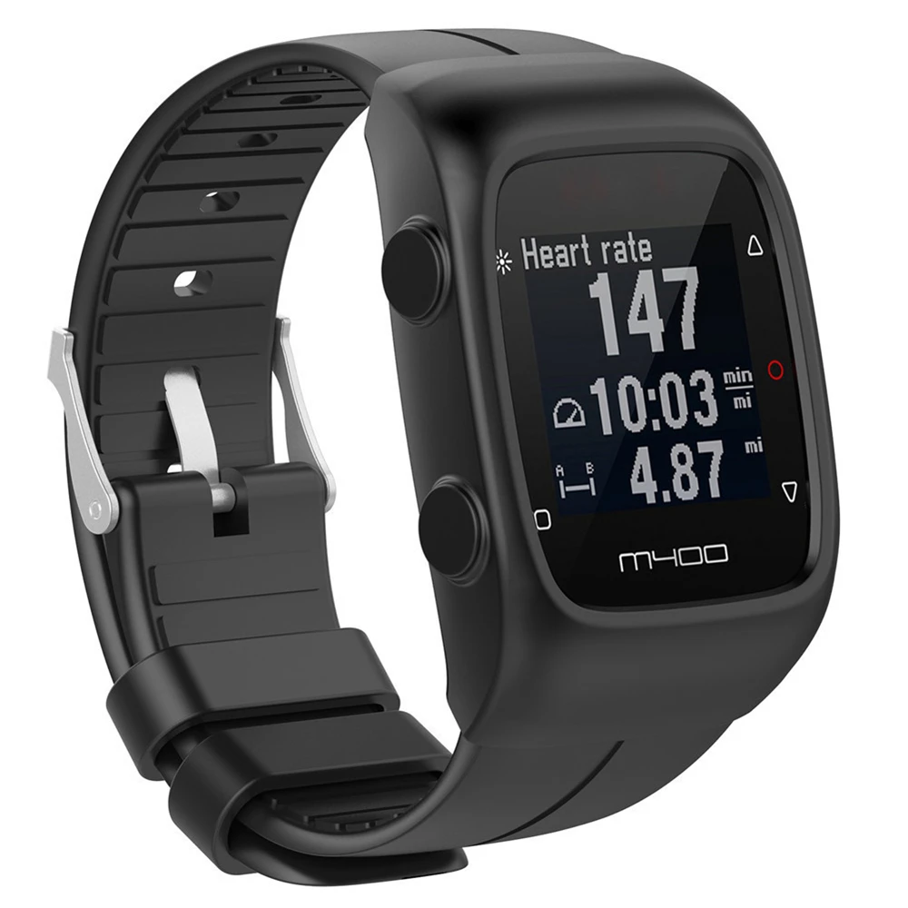 Caso protetor para polar m400 m430 esportes assista capa caso silicone macio para polar m400 & m430 escudo