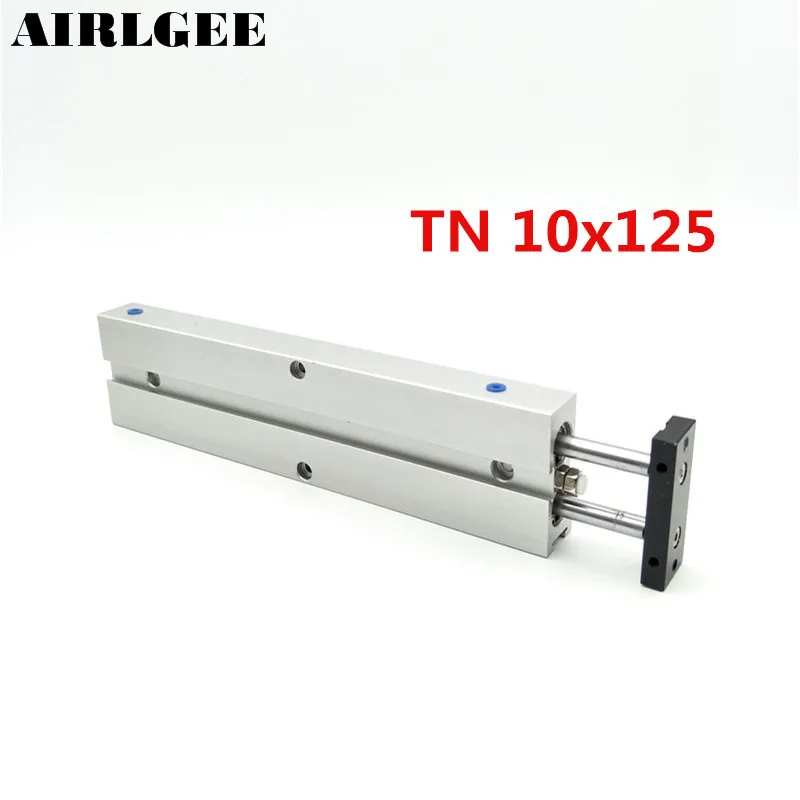 Dual Shaft TN10 x 125 Magnet Attach Double Rod Air Pneumatic Cylinder Free Shipping