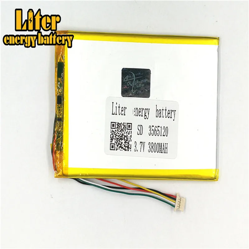 플러그 1.0-5 p 3565120 3.7 v 3800 mah 도매 울트라 얇은 lipo 배터리 충전식 리튬 이온 폴리머 태블릿 pc 배터리