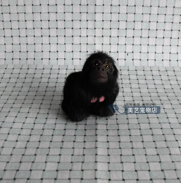 

mini simulation black monkey toy handicraft lifelike orangutans gift about 7x5x7cm