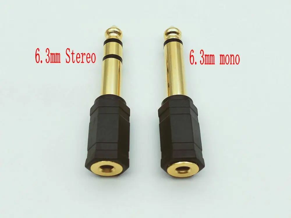 30pcs/100pcs/1000pcs Gold-plated 6.3mm 1/4